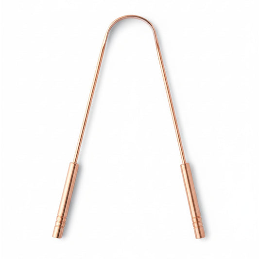 Equix Pure Copper Tongue Cleaner – Ayurvedic Double-Handle Fresh Breath Scraper for Adults