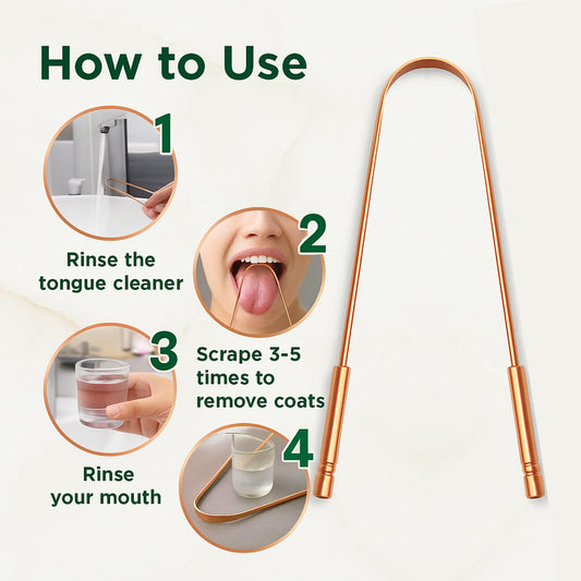 Equix Pure Copper Tongue Cleaner (Set of 2) – Ayurvedic Fresh Breath Scraper for Men & Women